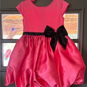 H&M Vibrant Pink Dress with Black Bow